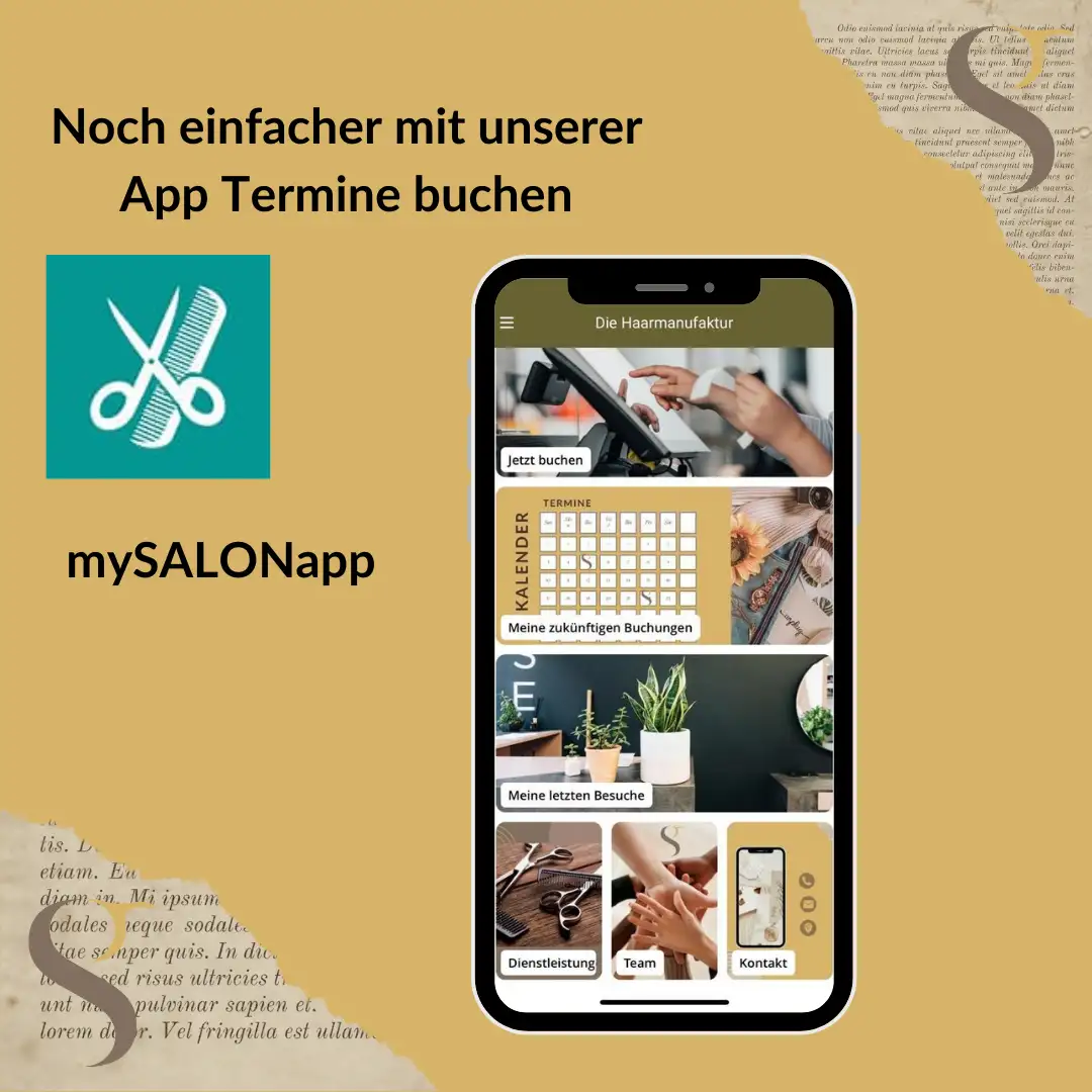 Einfach Termin buchen mit der Salon App der Haarmanufaktur Dresden